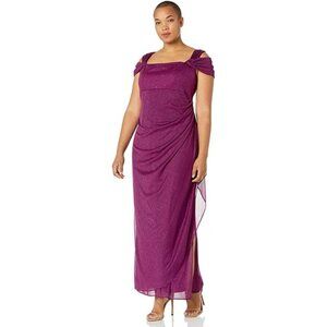 Alex Evenings Purple Maxi Dress